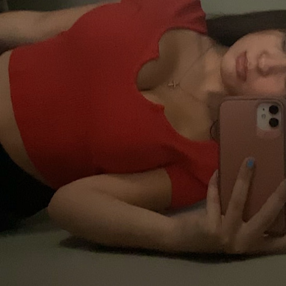 red brandy melville crop top